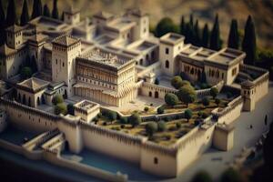 a alhambra dentro granada Espanha uma miniatura mundo do beleza foto