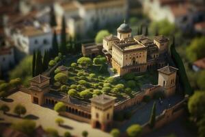 a alhambra dentro granada Espanha uma miniatura mundo do beleza foto