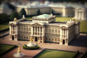 miniatura Buckingham Palácio dentro Inglaterra com Alto detalhe foto