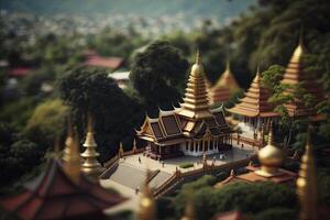 miniatura Visão do doi Suthep têmpora dentro Tailândia foto