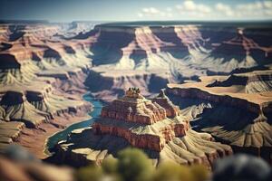 aéreo Visão do a majestoso grande desfiladeiro dentro Arizona foto