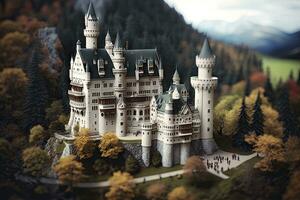 miniatura Neuschwanstein castelo dentro Alemanha foto