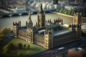 miniatura Visão do a Palácio do Westminster dentro Inglaterra foto