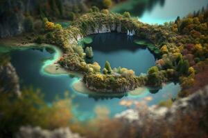descobrir a beleza do plitvice lagos nacional parque dentro Croácia foto