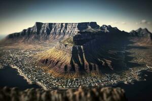cativante Visão do mesa montanha dentro capa Cidade sul África foto