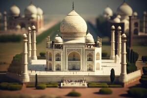 miniatura taj mahal dentro Índia com deslumbrante detalhes foto