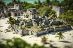 descobrindo a antigo Tulum ruínas dentro México foto