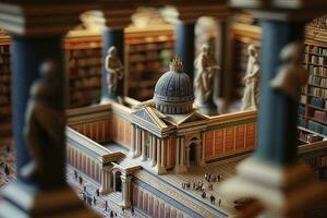 miniatura Visão do a Vaticano biblioteca dentro Vaticano cidade foto