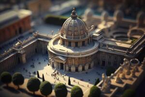 descobrindo a beleza do Vaticano cidade através inclinação fotografia foto