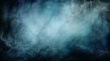 Antiguidade papel textura com Sombrio azul névoa e rachaduras para Horror fundo foto