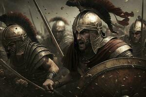 épico antigo romano guerra em uma ampla escala foto