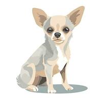 minimalista chihuahua aguarela pintura em suave pastel fundo foto