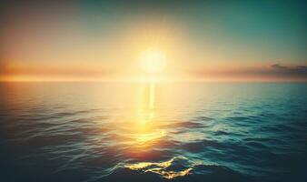 sereno Mediterrâneo nascer do sol uma perfeito começar para seu dia foto