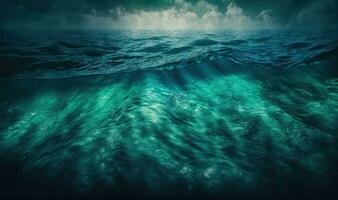 etéreo profundo mar ondas textura para profissional fundos foto
