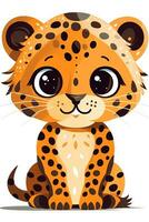 doce bebê leopardo ilustração foto