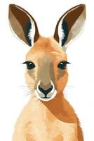 doce bebê canguru ilustração foto