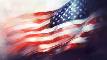 patriótico EUA bandeira digital ilustração fundo foto