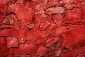 naturalista luz vermelho pedra parede textura fundo ai gerado foto