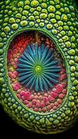 dentro uma plantar célula uma vívido Visão do cloroplastos debaixo a elétron microscópio generativo ai foto