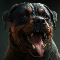 assustador demoníaco rottweiler avatar foto