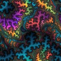 neon colorido Mandelbrot fractal obra de arte generativo ai foto