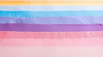 vibrante arco Iris colori areia listras fechar-se ai gerado foto