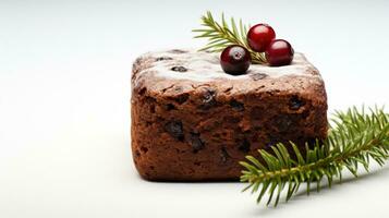 festivo Natal bandeira topo Visão do delicioso Comida ai gerado foto