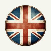 vintage Veja do Reino Unido bandeira clipart em branco fundo ai gerado foto