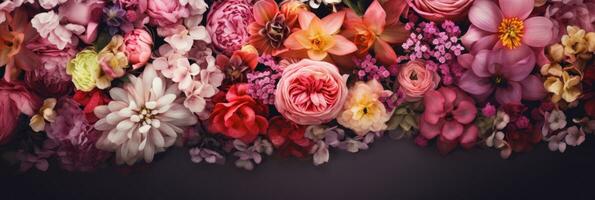 colorida flor fundo com cópia de espaço ai gerado foto