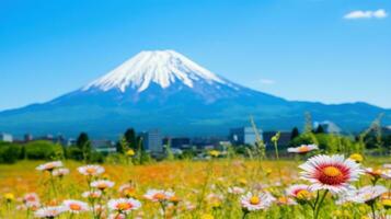 verão montanha dentro Japão ai gerado foto