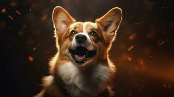 adorável Pembroke galês corgi cachorro dentro uma altamente cativante pose ai gerado foto