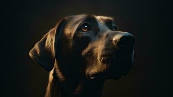 altamente detalhado cinematográfico imagem do uma cachorro ai gerado foto