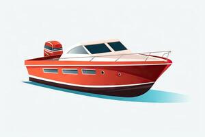 minimalista animação do uma Novo barco ai gerado foto