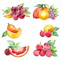 aguarela frutas clipart foto