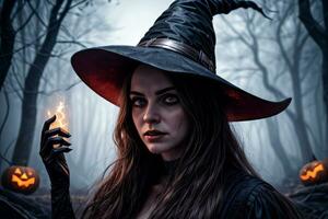 foto retrato do a dia das Bruxas bruxa