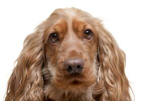 retrato do a adorável Inglês Cocker spaniel foto