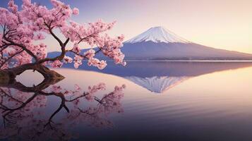 Japão zen panorama panorama Visão fotografia sakura flores pagode Paz silêncio torre parede foto