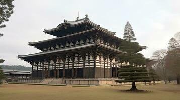 Japão zen têmpora todai panorama panorama Visão fotografia sakura flores pagode Paz silêncio foto