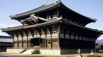 Japão zen têmpora todai panorama panorama Visão fotografia sakura flores pagode Paz silêncio foto