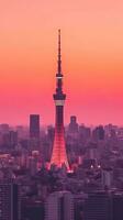 Japão zen Tóquio televisão torre panorama panorama Visão fotografia sakura flores pagode Paz silêncio foto