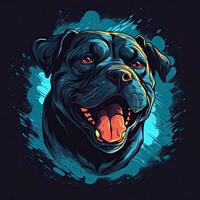 cachorro kone Corso camiseta Projeto brincar imprimível cobrir tatuagem isolado vetor ilustração obra de arte foto