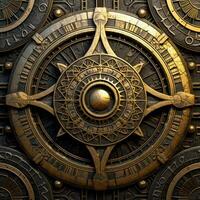 dourado místico cosmos bússola planeta tarot cartão constelação navegação zodíaco ilustração foto