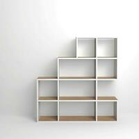estante livro moderno escandinavo interior mobília minimalismo madeira luz simples ikea estúdio foto