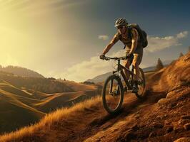 bicicleta passeio foto leme montanhas turismo procurando Rapidez extremo ciclismo liberdade movimento ao ar livre