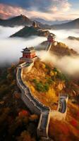 China aéreo torre Antiguidade pagode pacífico panorama liberdade cena lindo papel de parede foto