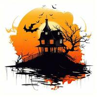 vampiro castelo casa dia das Bruxas clipart ilustração vetor camiseta Projeto cortar página de recados tatuagem foto