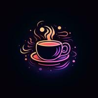 café copo logótipo ícone adesivo emblema clipart ilustração simples vetor png eps isolado foto