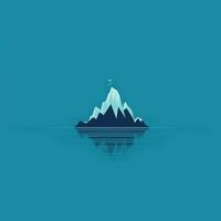 minimalista iceberg vetor simples ilustração obra de arte poster tatuagem titânico filme poster foto
