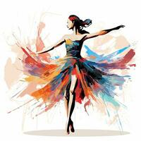 balé dança mulher ilustração esboço colagem expressivo obra de arte clipart pintura foto