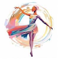 balé dança mulher ilustração esboço colagem expressivo obra de arte clipart pintura foto